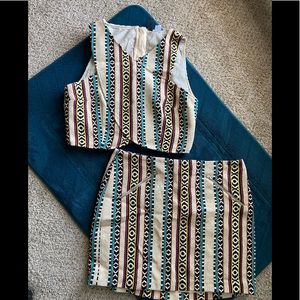Crop top and Skirt Set